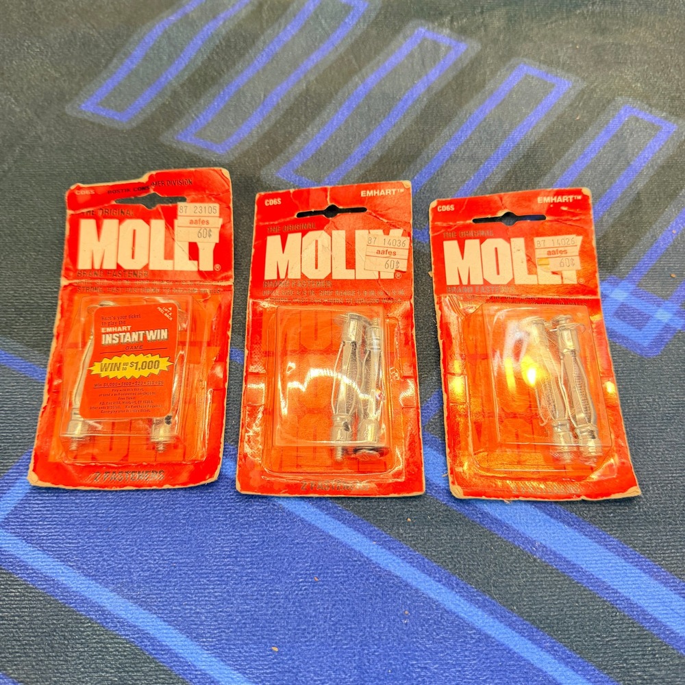 Vtg Molly Brand Fastener Hollow Wall Anchors CD6S Emhart 1980s NOS Sealed Lot 3